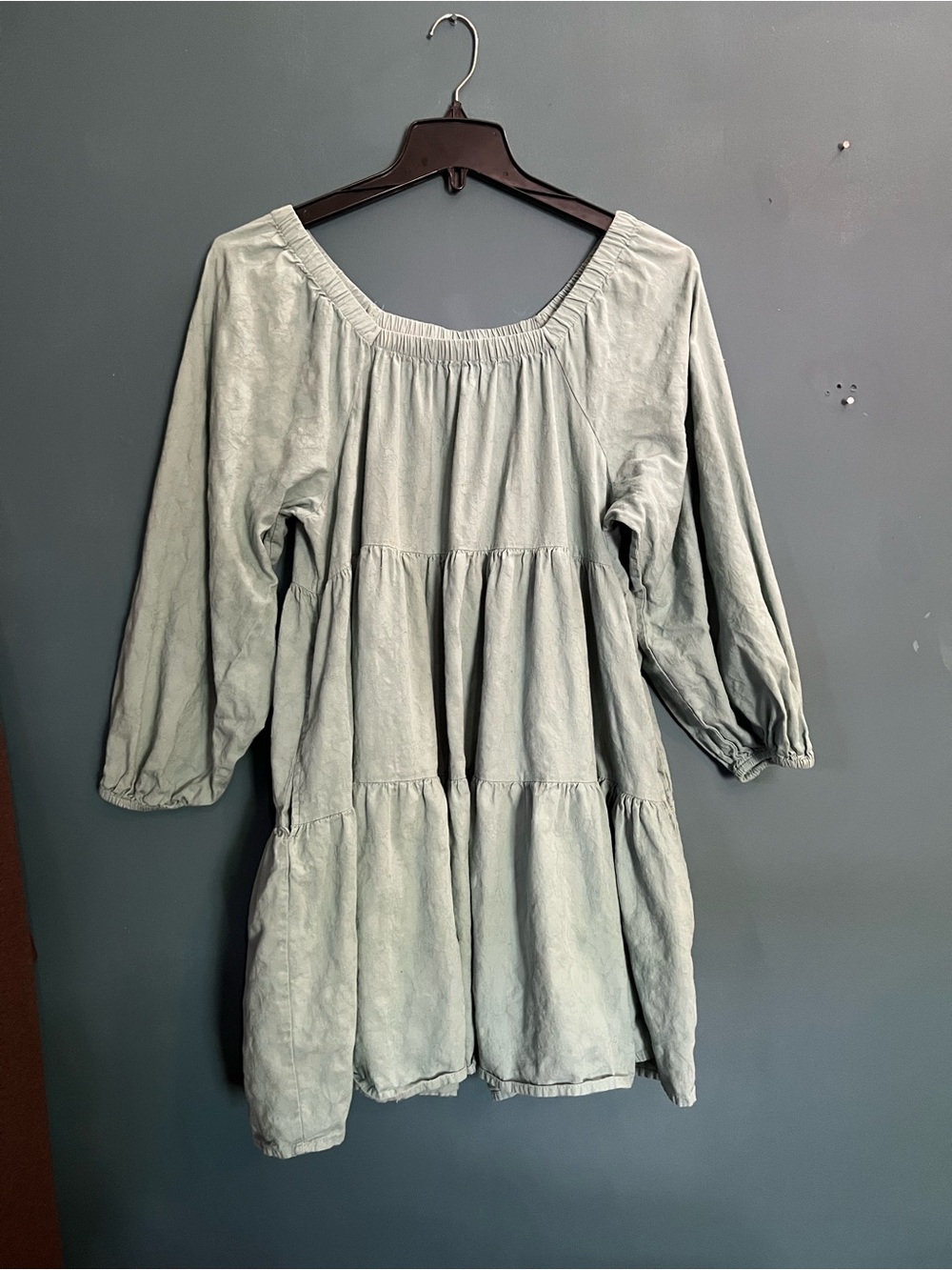 Women's Sage Green Tiered Dress